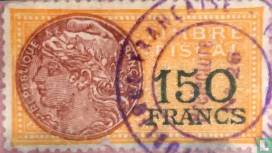 France Timbre fiscal - Daussy 1948 (155,00F)