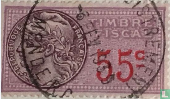 France timbre fiscal - Daussy 1936 (0,55F)