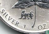 Canada 5 dollars 1998 (zilver - met tiger privy merk) - Afbeelding 3