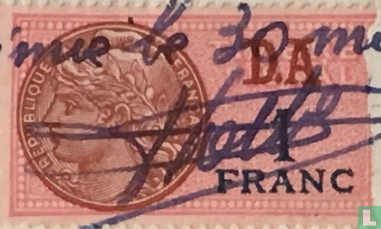 France timbre fiscal - Daussy 1936 (1,00F) D.A