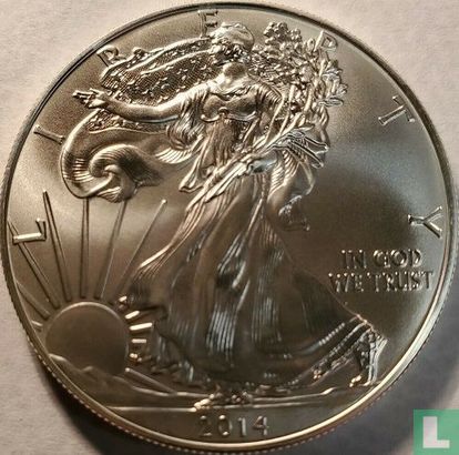 Verenigde Staten 1 dollar 2014 (kleurloos) "Silver Eagle" - Afbeelding 1