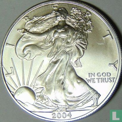 États-Unis 1 dollar 2004 (non coloré) "Silver Eagle" - Image 1