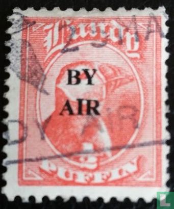 Puffin, overprint "BY AIR"
