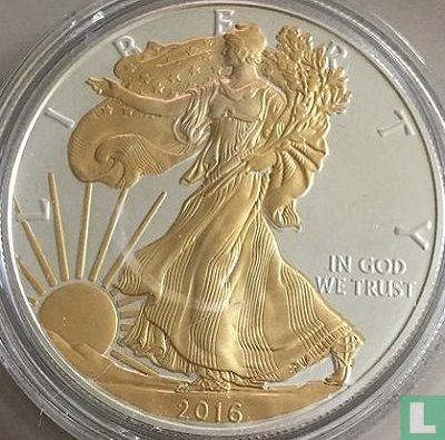 Verenigde Staten 1 dollar 2016 (gekleurd) "Silver Eagle" - Afbeelding 1