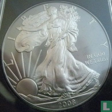 United States 1 dollar 2008 (black platinum) "Silver Eagle" - Image 1