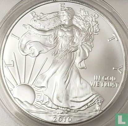 United States 1 dollar 2010 (colourless) "Silver Eagle" - Image 1