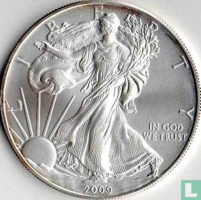 États-Unis 1 dollar 2009 (non coloré) "Silver Eagle" - Image 1