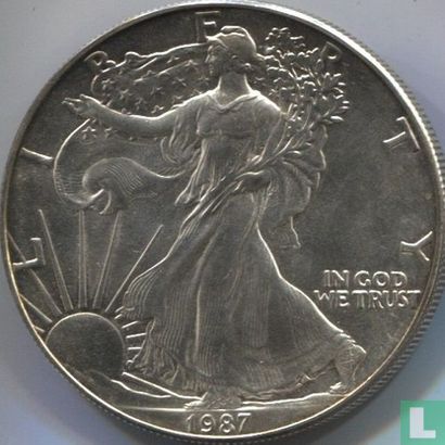 United States 1 dollar 1987 "Silver eagle" - Image 1