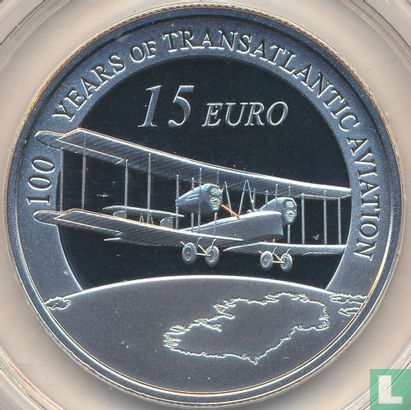 Ierland 15 euro 2019 (PROOF) "100 years transatlantic aviation" - Afbeelding 2
