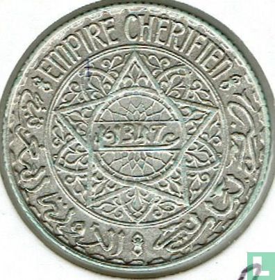 Morocco 5 francs 1929 (AH1347) - Image 1