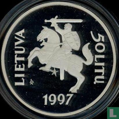 Litouwen 50 litu 1997 (PROOF) "450th Anniversary of the first Lithuanian book" - Afbeelding 1