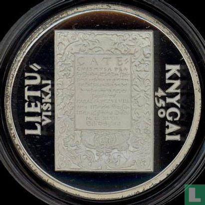 Litouwen 50 litu 1997 (PROOF) "450th Anniversary of the first Lithuanian book" - Afbeelding 2
