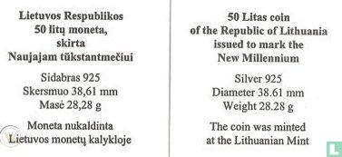 Lithuania 50 litu 2000 (PROOF) "New Millennium" - Image 3