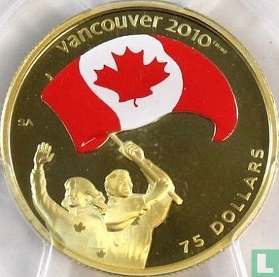Canada 75 dollars 2007 (PROOF) "2010 Winter Olympics in Vancouver - Athlete's pride" - Image 2