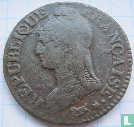 Frankrijk 5 centimes AN 8 (AA) - Afbeelding 2