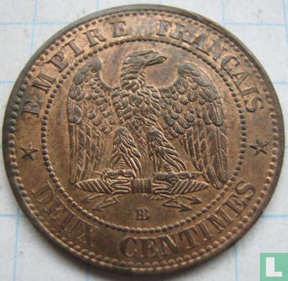 France 2 centimes 1854 (BB) - Image 2