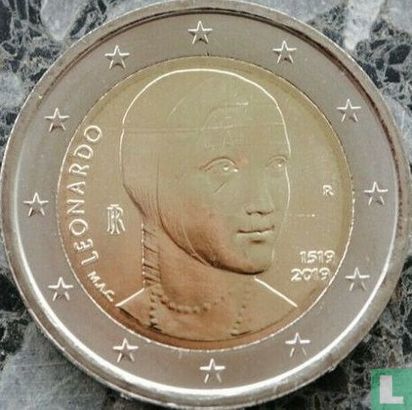 Italië 2 euro 2019 "500th anniversary of the death of Leonardo da Vinci" - Afbeelding 1