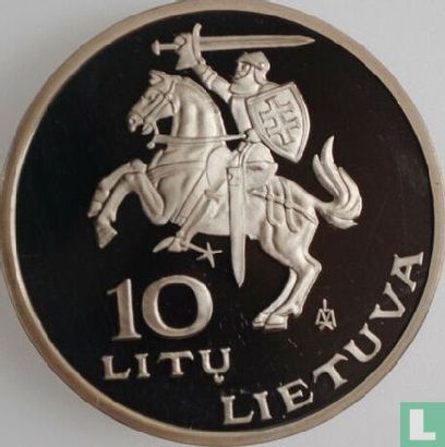 Litouwen 10 litu 1995 (PROOF) "5th World Lithuanians Sport Games" - Afbeelding 2