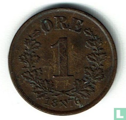 Norwegen 1 Øre 1876 - Bild 1