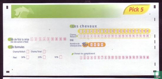 Ticket PMU - Pick 5 (Luxembourg) - Image 1