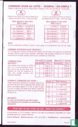 Lotto 6aus49 Normal / Jeu simple (Luxembourg) - Afbeelding 2