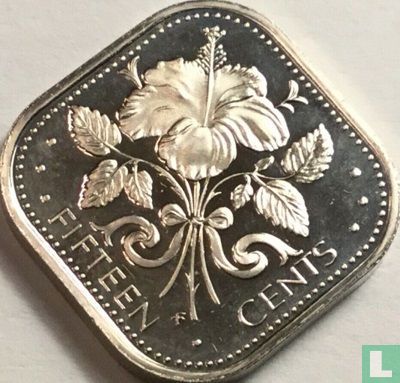 Bahamas 15 cents 1977 (PROOF) - Image 2