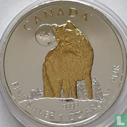 Canada 5 dollars 2011 (coloré) "Wolf" - Image 2