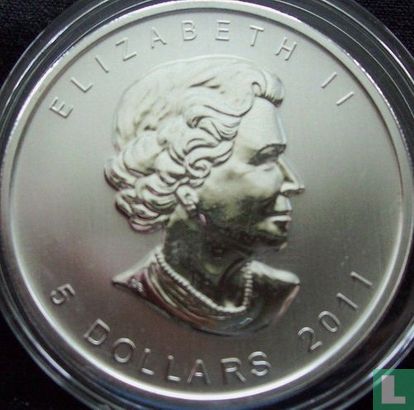 Canada 5 dollars 2011 (kleurloos) "Wolf" - Afbeelding 1