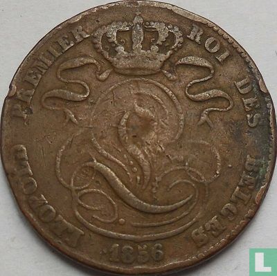 België 10 centimes 1856 - Afbeelding 1