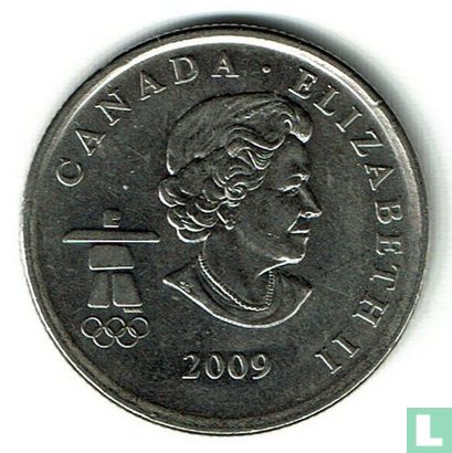 Canada 25 cents 2009 (colourless) "Vancouver 2010 Winter Olympics - Cross country skiing" - Image 1