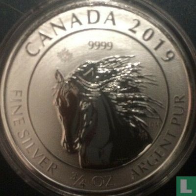 Canada 2 dollars 2019 (colourless) "Wild horse" - Image 1