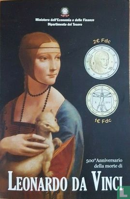 Italië combinatie set 2019 "500th anniversary of the death of Leonardo da Vinci" - Afbeelding 1
