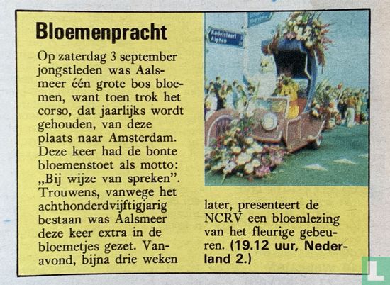 (Aalsmeer) Bommel en Tom Poes op Bloemencorso - Image 1
