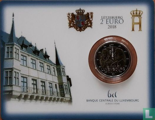 Luxemburg 2 Euro 2018 (Coincard - Löwe) "175th anniversary Death of Grand Duke William I" - Bild 1