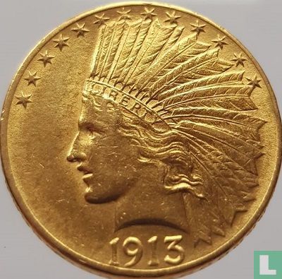 États-Unis 10 dollars 1913 (sans S) - Image 1