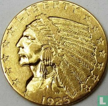 United States 2½ dollars 1925 - Image 1