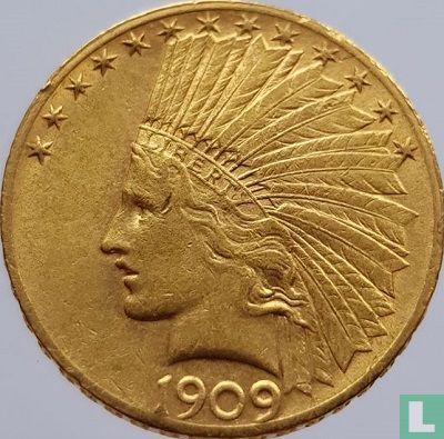 États-Unis 10 dollars 1909 (sans lettre) - Image 1