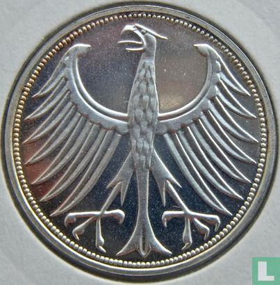 Allemagne 5 mark 1974 (BE - F) - Image 2
