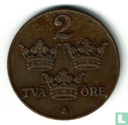 Suède 2 öre 1924 - Image 2