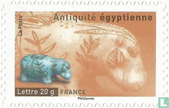 Nijlpaard in Egyptische faience
