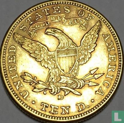 United States 10 dollars 1907 (Liberty head - D) - Image 2