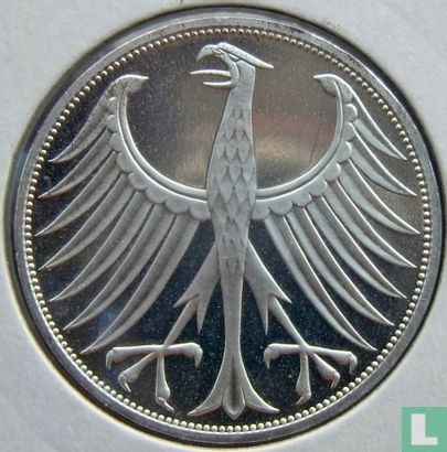 Germany 5 mark 1974 (PROOF - J) - Image 2