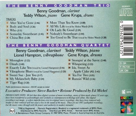 The Original Benny Goodman Trio and Quartet Sessions, Vol. 1 - After You've Gone - Image 2