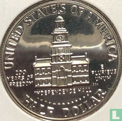 États-Unis ½ dollar 1976 (BE - argent) "200th anniversary of Independence" - Image 2