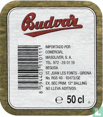 Budweiser Budvar 50cl (Export) - Afbeelding 2
