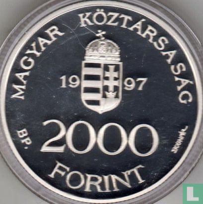Hongarije 2000 forint 1997 (PROOF) "Integration into the European Union" - Afbeelding 1