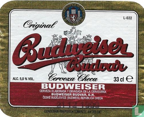 Budweiser Budvar 33cl (Export) - Afbeelding 1