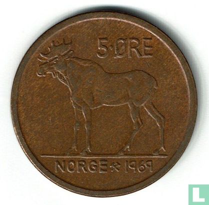 Norwegen 5 Øre 1969 - Bild 1