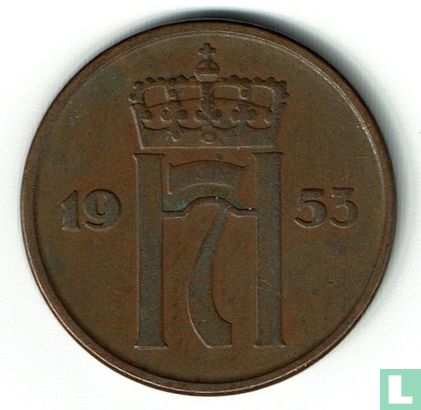 Norwegen 5 Øre 1953 - Bild 1