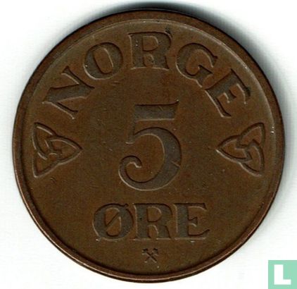 Norvège 5 øre 1953 - Image 2